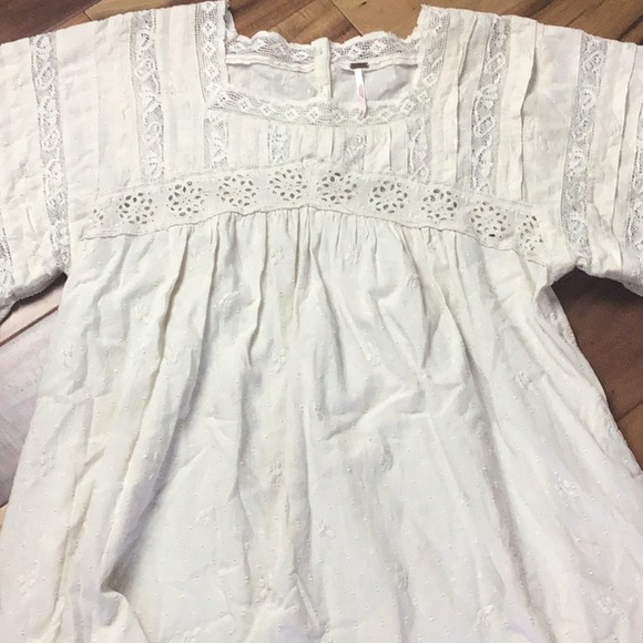 Free People Azalea Lace Boho Tunic in Mineral Size Small - Picture 6 of 12